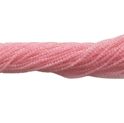 Hel streng med 3 mm Rosakvarts perler